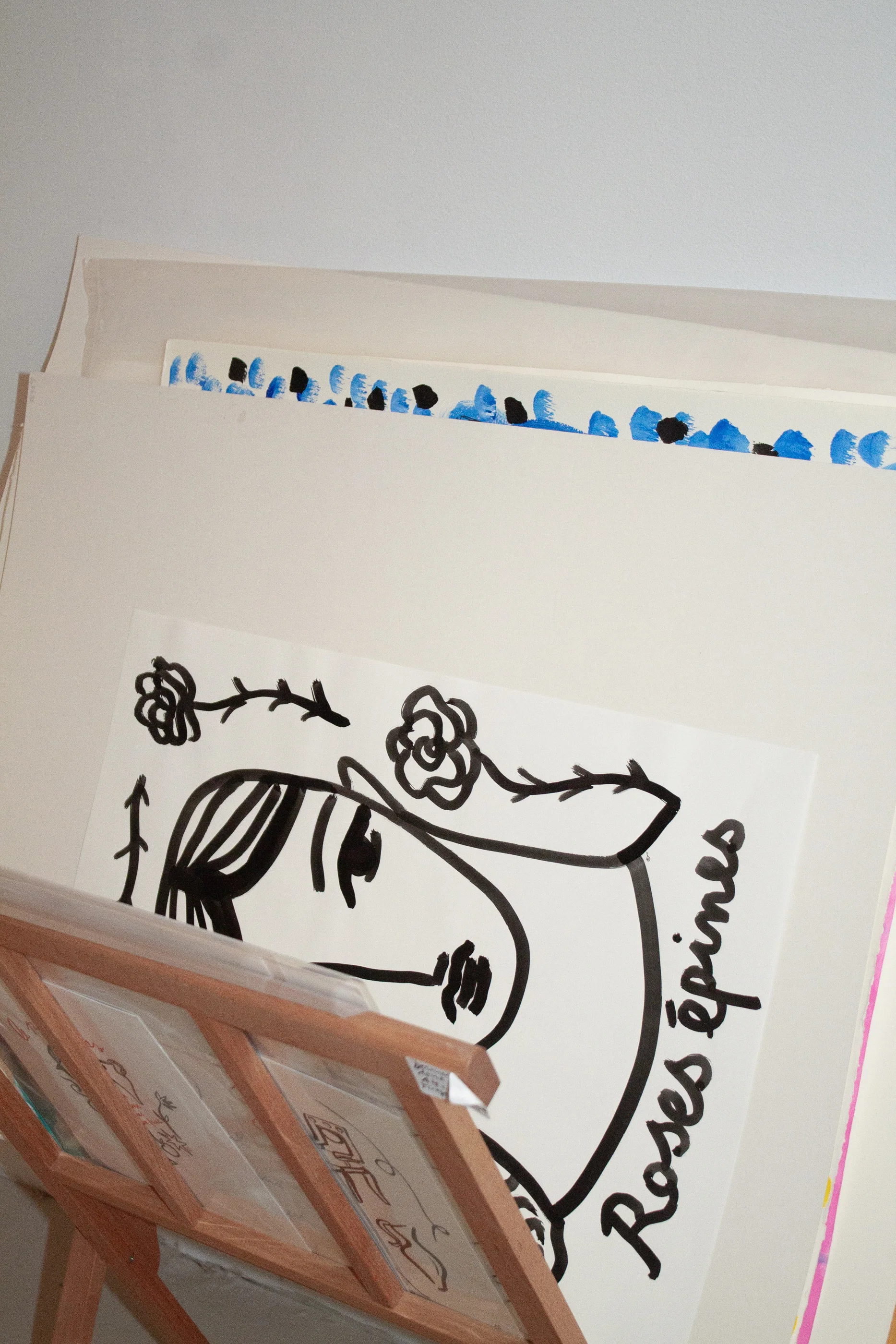 Charlotte Colt painting workspace in Nice | Repose Archive