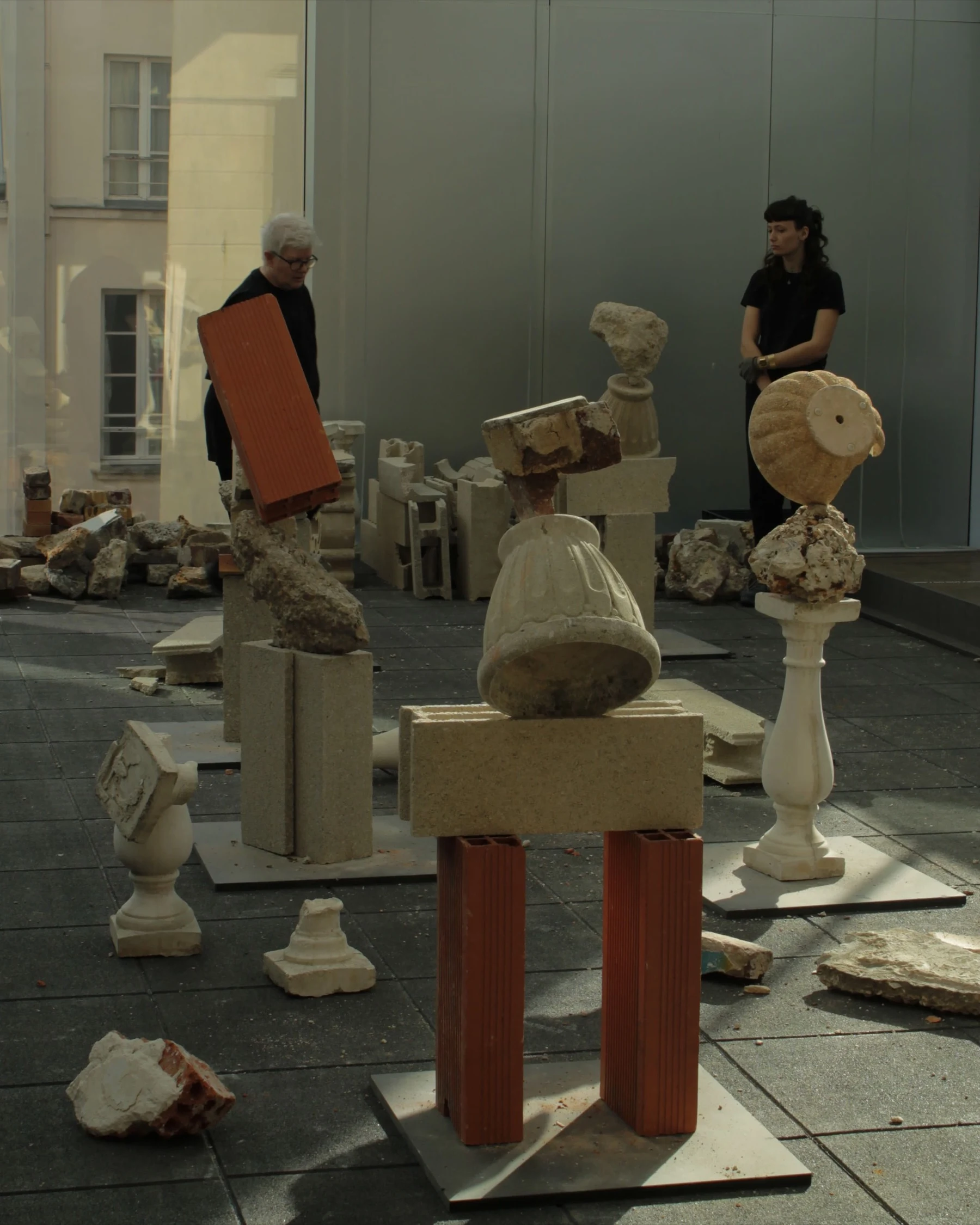 Bridget Polk Rock Balancing Performance Art Paris - Lafayette Anticipations: Discovering balance, Paris | Repose Archive