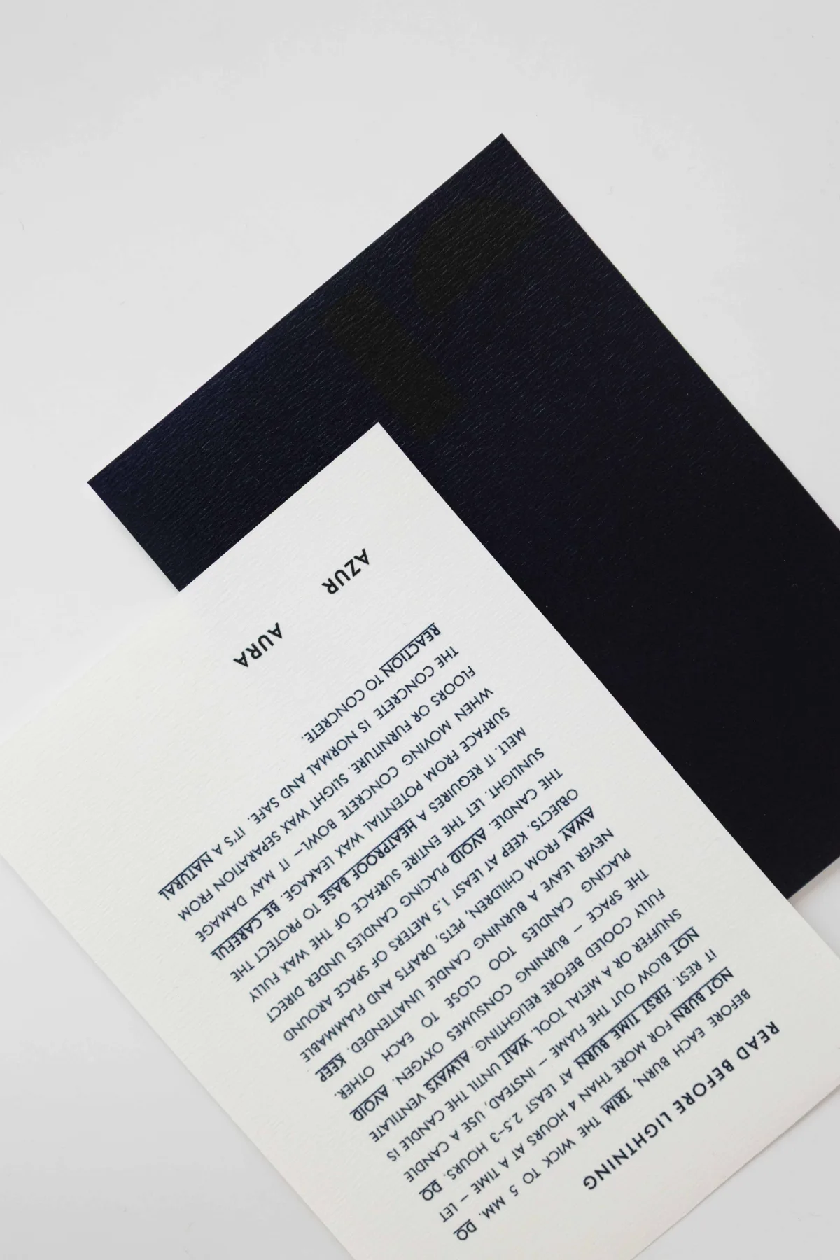 Azur Aura visual identity detail - Repose Studio
