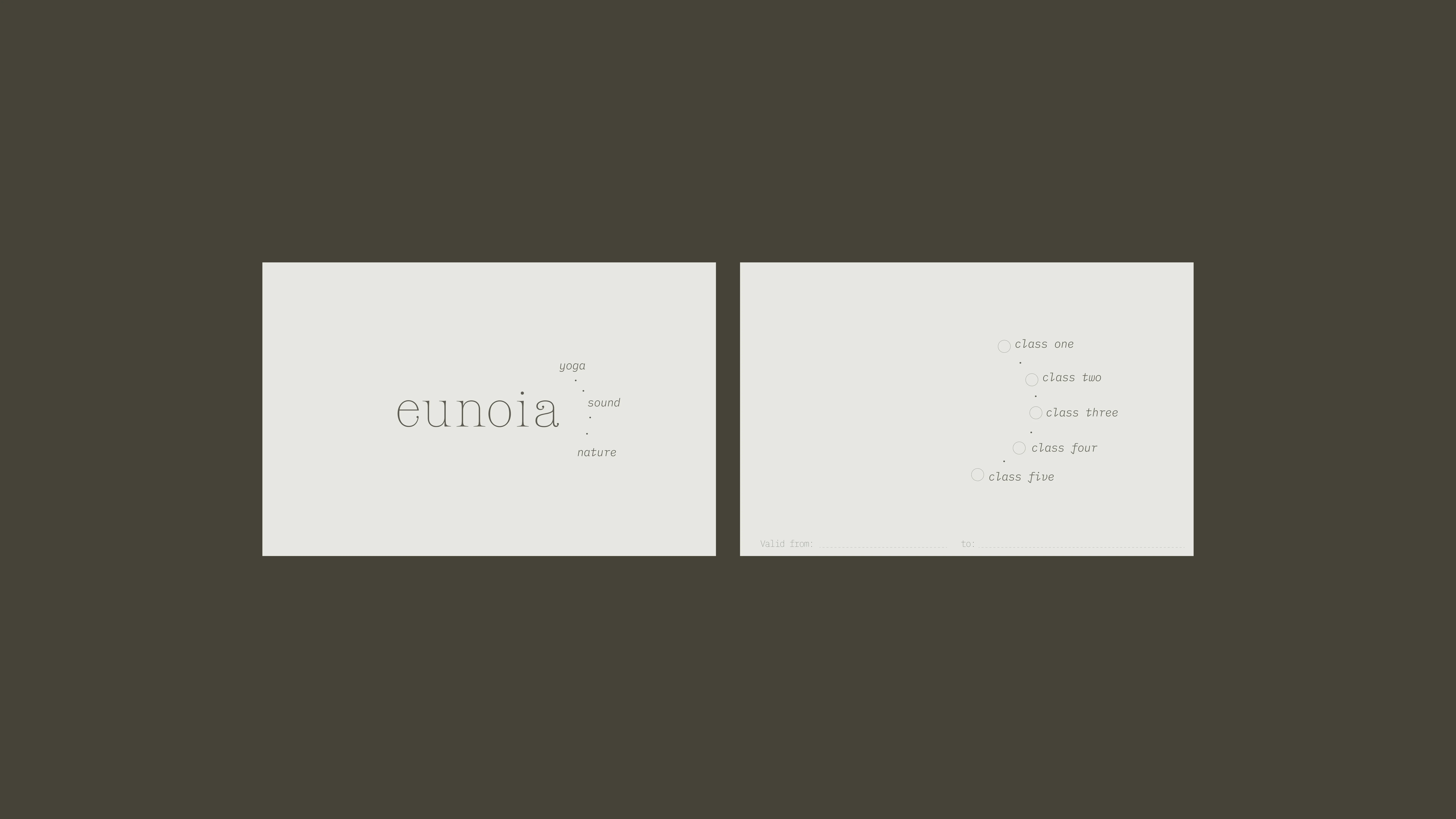 Eunoia Yoga visual direction - Repose Studio
