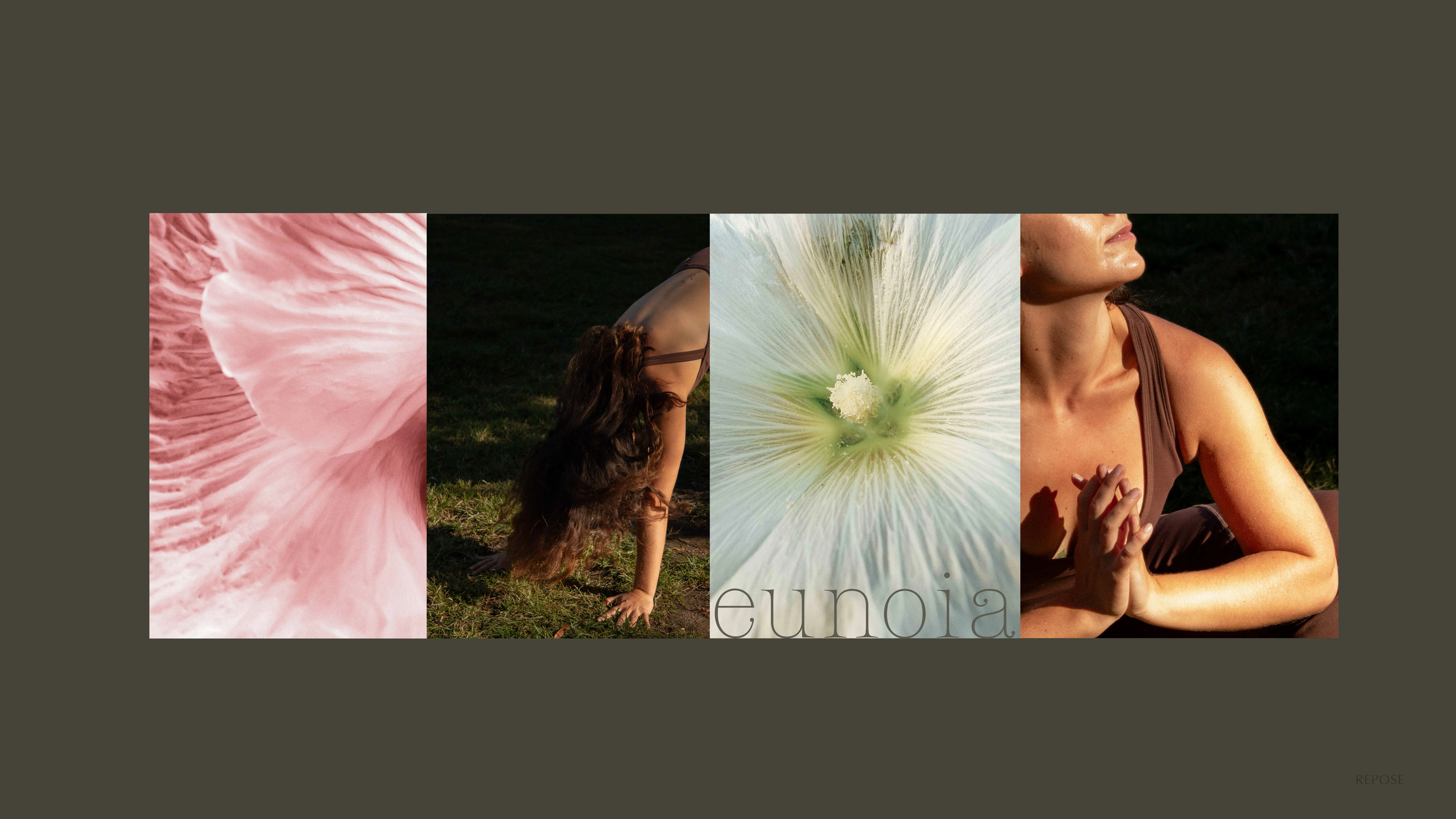Eunoia Yoga brand applications - Repose Studio