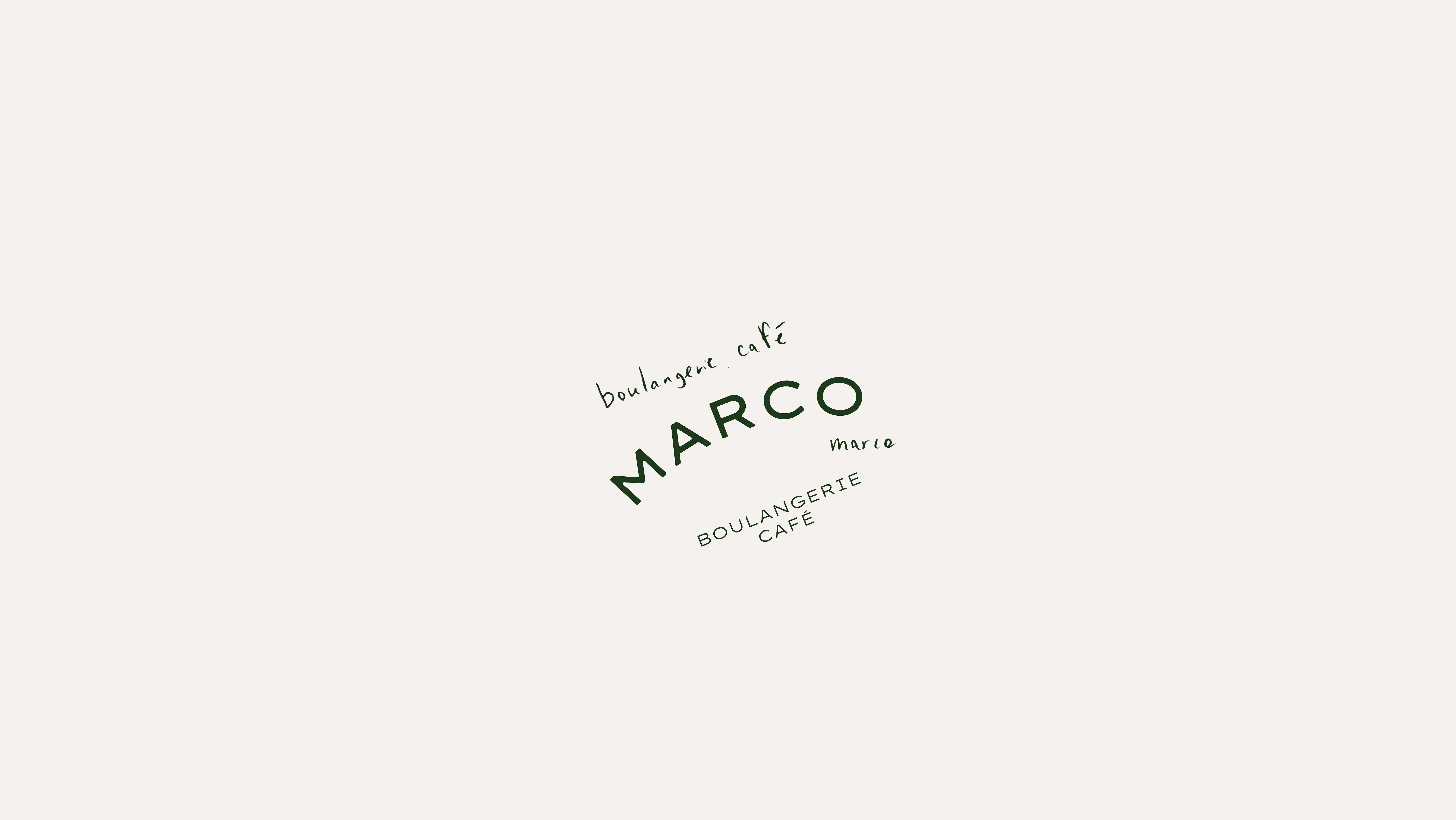 Marco Boulangerie Café handwritten elements - Repose Studio